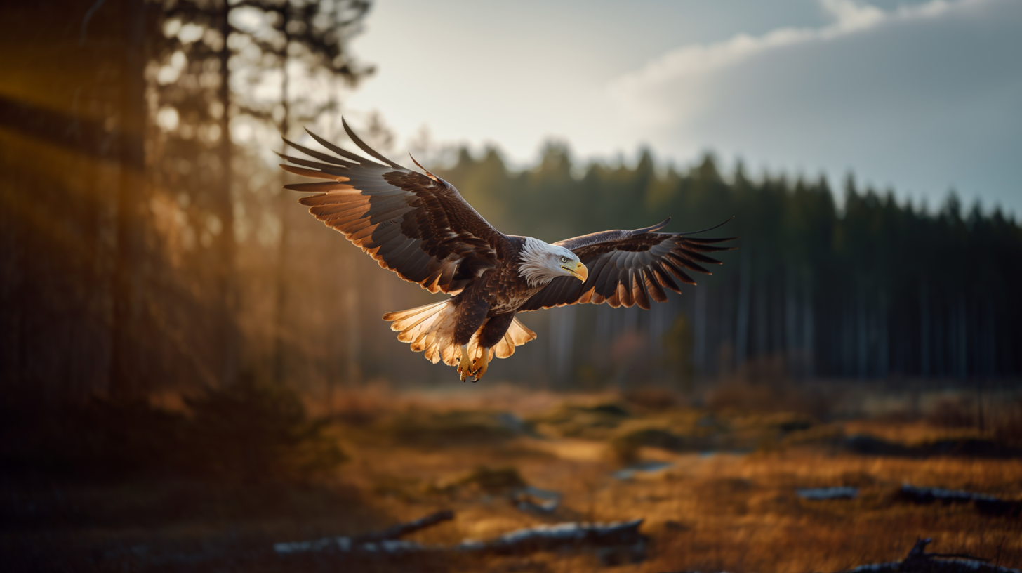 Bald Eagle Flying Photoreal