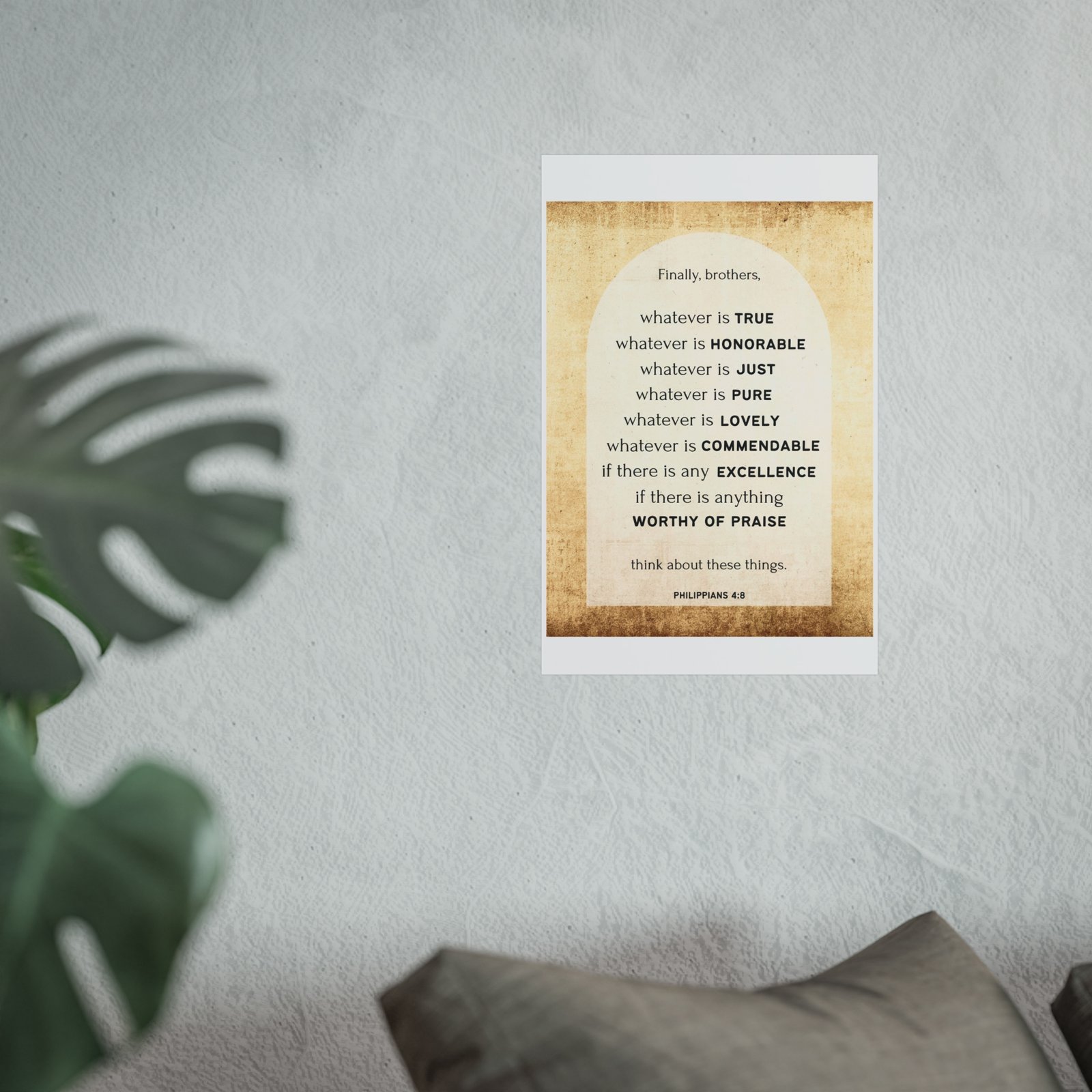 Poster - Think About Whatever is True Bible Scripture Fine Art Poster - Image 11