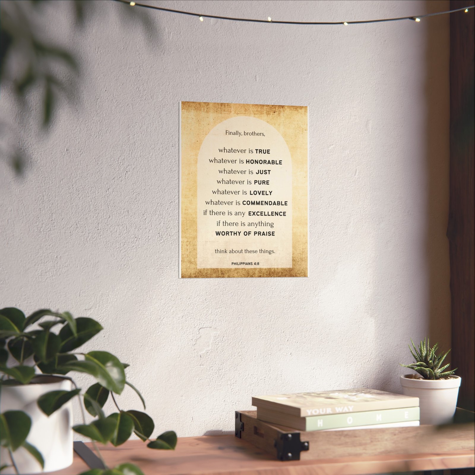 Poster - Think About Whatever is True Bible Scripture Fine Art Poster - Image 9