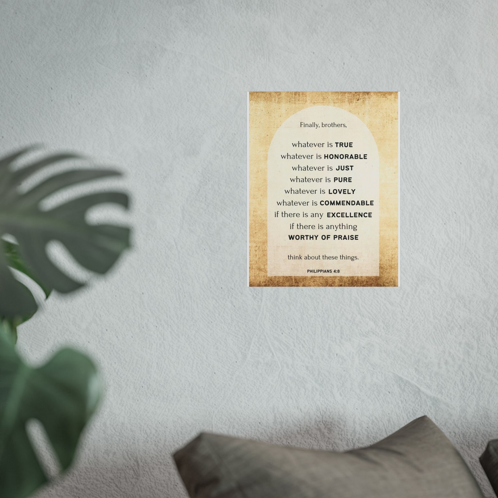 Poster - Think About Whatever is True Bible Scripture Fine Art Poster - Image 8